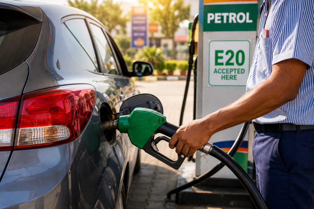 E20 Petrol 2026 से कार का Mileage और पेट्रोल भरने की जानकारी