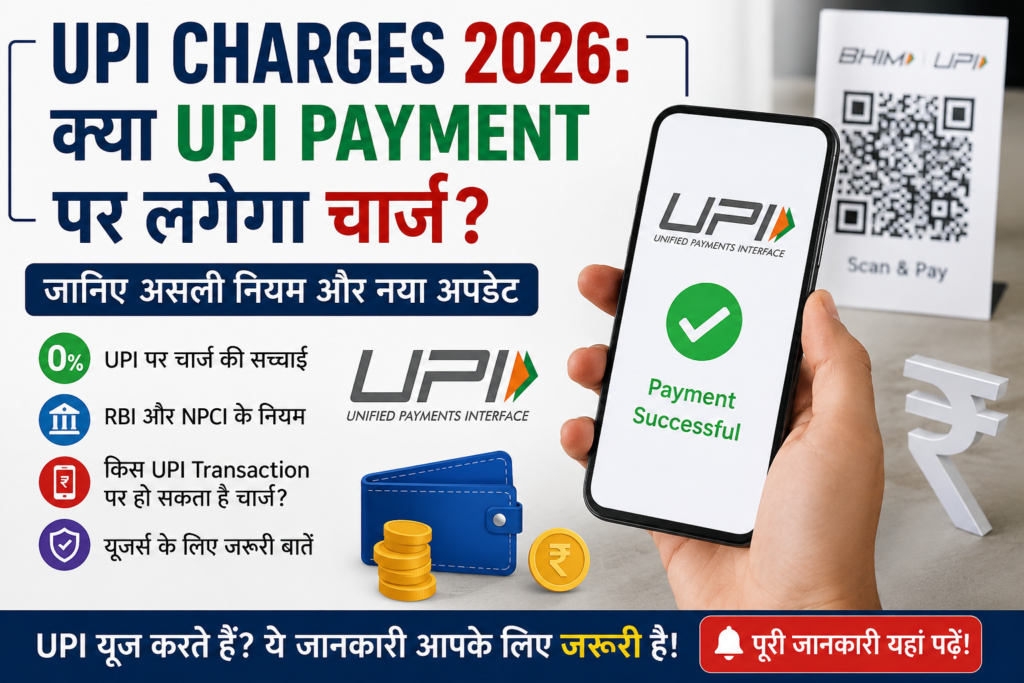 UPI Charges 2026 Payment Rules और UPI Payment की जानकारी