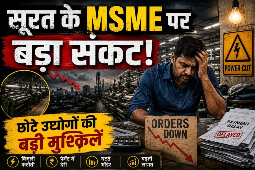 Surat MSME Crisis 2026: सूरत के टेक्सटाइल उद्योग में बिजली कटौती और घटते ऑर्डर से प्रभावित छोटे उद्योग